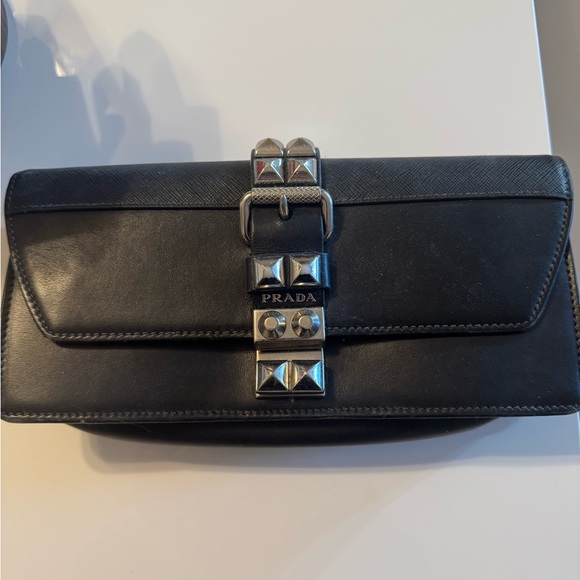 RARE- Prada Elektra Leather Clutch and Crossbody Bag - Picture 2 of 7